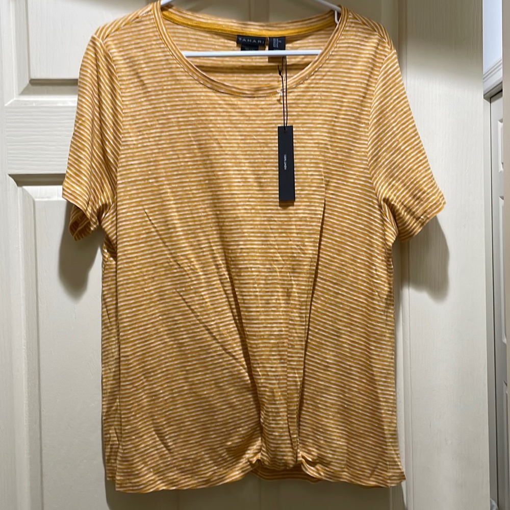 Tahari stripes loose top (sz XL)